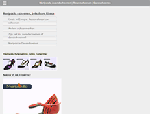 Tablet Screenshot of mariposita-danceshoes.com